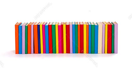 Colorful Books in a row