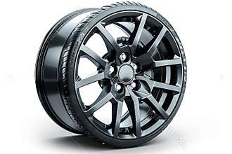Aluminum alloy wheel and car rim displayed on a clean white background for automotive appeal