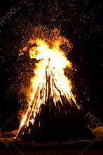 Huge Outdoor Bonfire