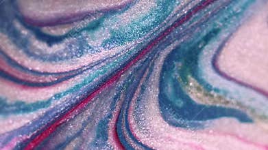 Wet glitter texture paint mix water pink blue ink