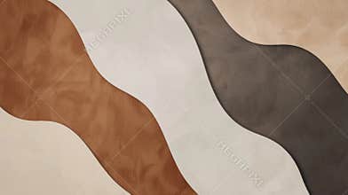 Creating a modern, minimalist background with wavy shapes in earthy tones. Ideal for elegant projects, conveying luxury