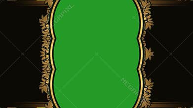 Elegant Green and Gold Frame