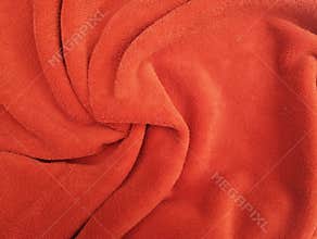 Close up of red towel texture background for abstrack background or 3D rendering