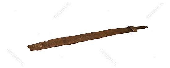 sword, relic, metal, rome, rust, damaged, background, white, wea