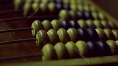 Vintage wooden abacus with wooden beads antique abaco timeless calculating tool
