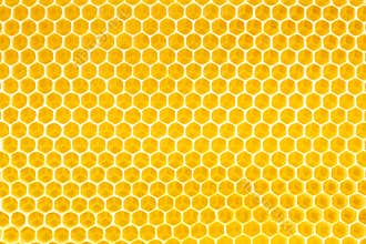 Honey in honeycomb background
