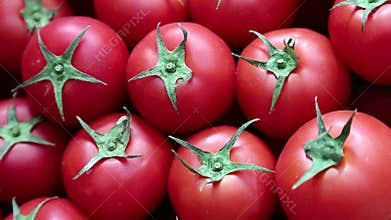 Fresh tomatoes in market