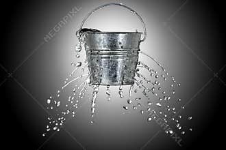 Bucket with holes