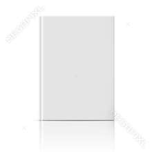 Blank vertical book template.