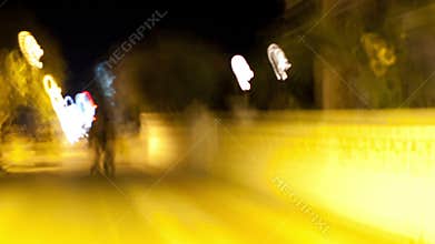 Time lapse of club life restaurants and people crowd