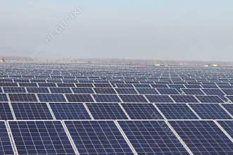 Field of Green Energy Photovoltaic Solar Panels