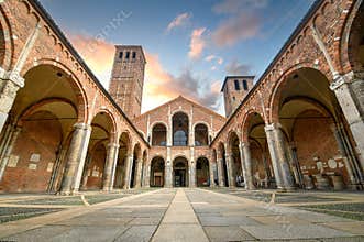 Basilica di Sant\'Ambrogio in Milan, Italy