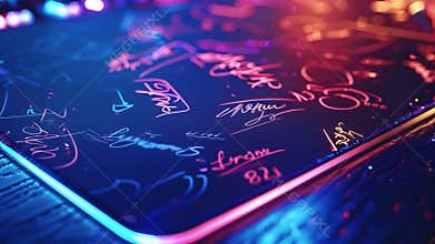 A zoomedin view of a fans mousepad adorned with autographs from their favorite cybersport influencers creating a unique