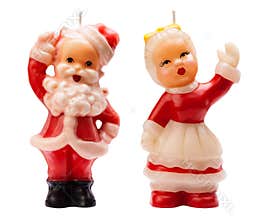 Vintage Sannta Christmas Candles