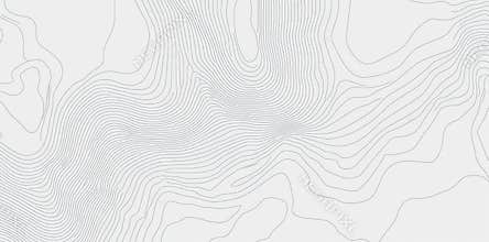 Seamless line in black and white. Modern geographic contour map. Topography map background. Topography relief. White