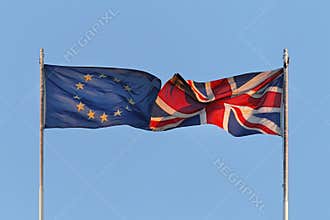 EU and UK flags