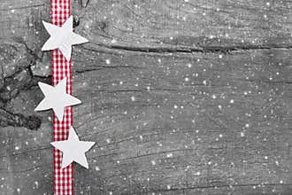 Shabby chic christmas background in grey, white and red