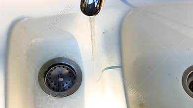 Dirty water in sink; 0