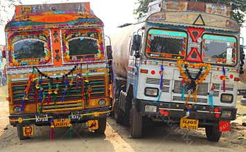 Ornate trucks in india