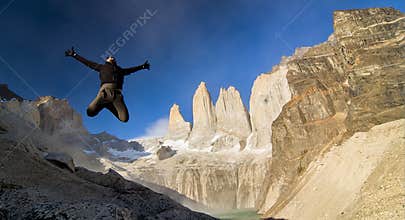 Jump at Torres Del Paine