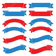 Set of old ribbon banner,Illustration