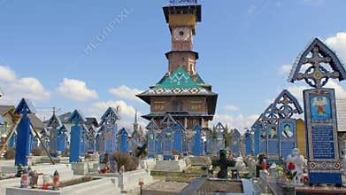 Beautiful Merry Cemetery In Sapanta, Maramures, Romania