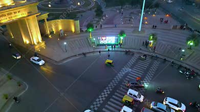 Beautiful aerial view city of Lucknow Beautiful Road, Park, 1090 lucknow Chowk, DR BHEEMRAO AMBEDKAR SAMAJIK PARIVARTAN STHAL DWAR