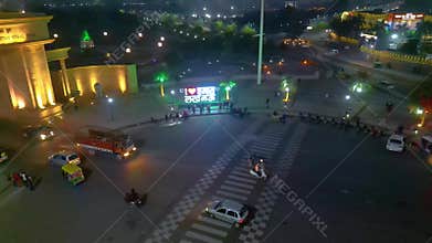 Beautiful aerial view city of Lucknow Beautiful Road, Park, 1090 lucknow Chowk, DR BHEEMRAO AMBEDKAR SAMAJIK PARIVARTAN STHAL DWAR