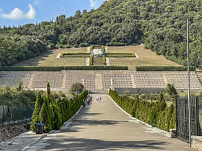Polish military cemetery at Monte Cassino in Italy, general view