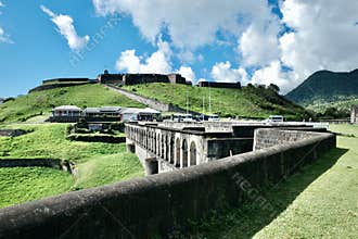 Brimstone Hill Fortress Ruins on the Island of Saint Kitts