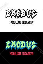 Thrash metal band Exodus logo. Vector illustration.