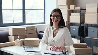 Portrait Of A Caucasian Manager Of Online Store
