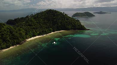 Philippine Paradise: Aerial Drone Views of Stunning Sunsets, Sunrises, and Tropical Beaches with Palm Trees