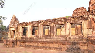 at the ancient Khmer temple Prasat Muang Tam ,Buriram Province, in northeastern Thailand