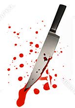Blood spattered knife