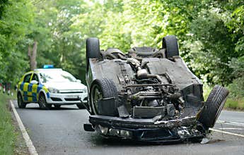 Upside down car