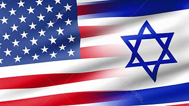 United States of America and Israel Flag