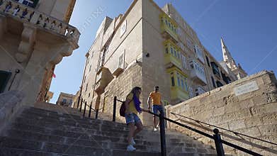 Arch Bishop Street in Valletta, Malta