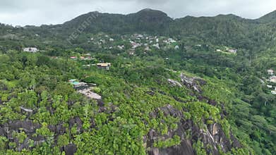 Baie Beau Vallon - tropical beach on island Mahe in Seychelles
