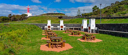 Picnic park next to the windmills with unique characteristics in the Azorean parish of Urzelina.
