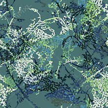 Forest biome ecosystem texture in calm blue green tones