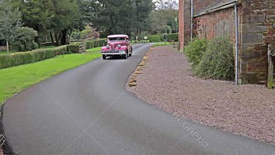 A 1939 Buick Century 66S Departs Rose Castle in Dalston, Cumbria, England