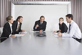 Business People On Conference Call