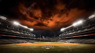 night baseball stadium lights