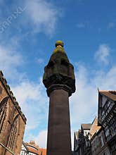 medieval high cross in Chester at the junction of eastgate and watergate street
