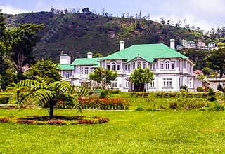Old english colonial style hotel in Nuwara Eliya, Sri Lanka