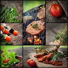 Barbecue BBQ collage