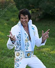 King in a jump suit
