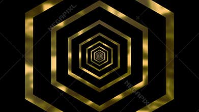 Animated of hexagon luxury background