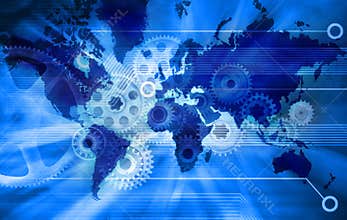 Business Data Collection Trade Technology Background